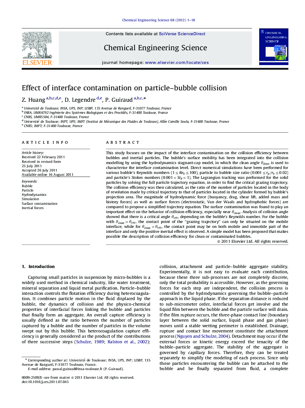 Effect of interface contamination on particle-bubble collision