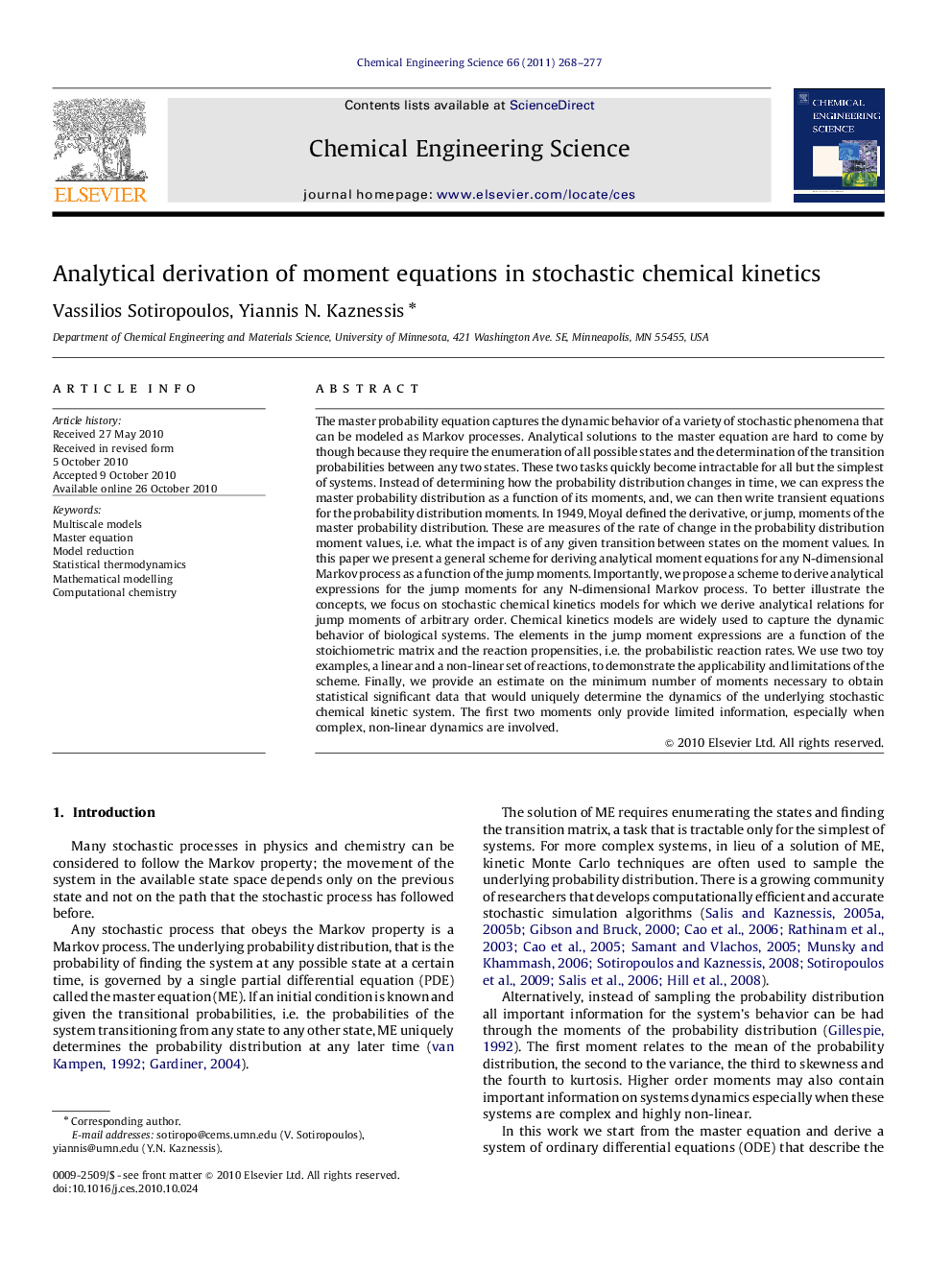 Analytical derivation of moment equations in stochastic chemical kinetics