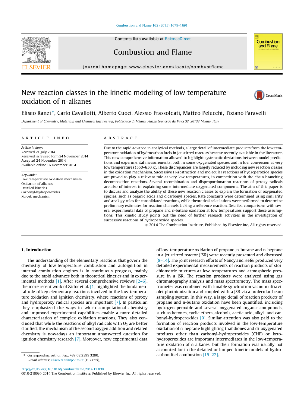 New reaction classes in the kinetic modeling of low temperature oxidation of n-alkanes