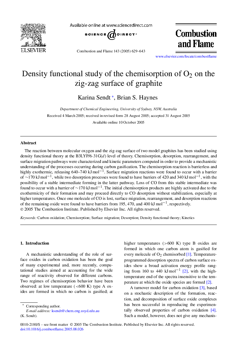 Density functional study of the chemisorption of O2 on the zig-zag surface of graphite