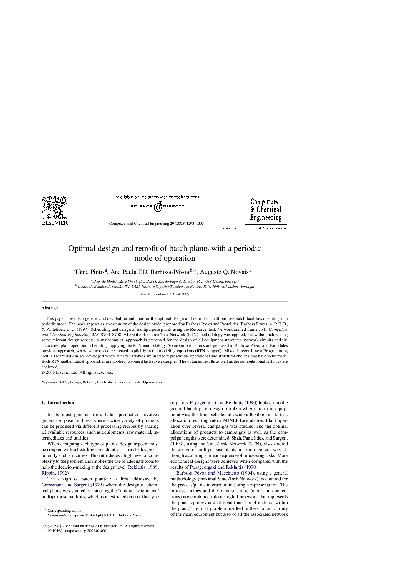 Optimal design and retrofit of batch plants with a periodic mode of operation