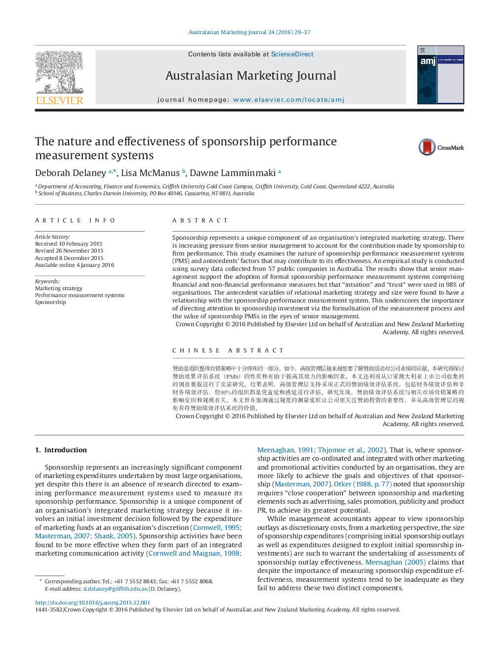 The nature and effectiveness of sponsorship performance measurement systems