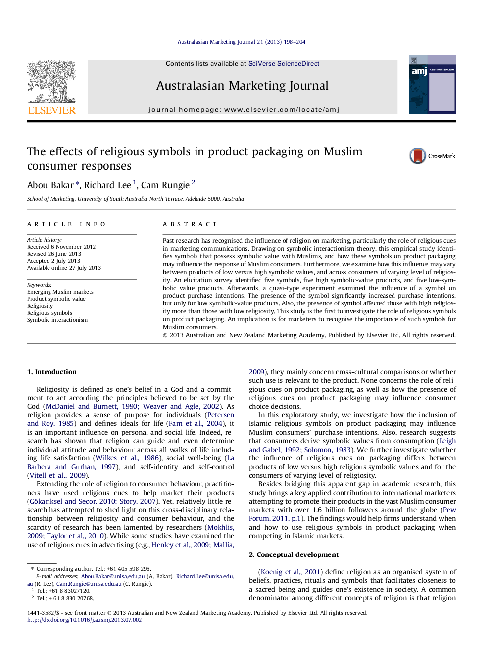 The effects of religious symbols in product packaging on Muslim consumer responses