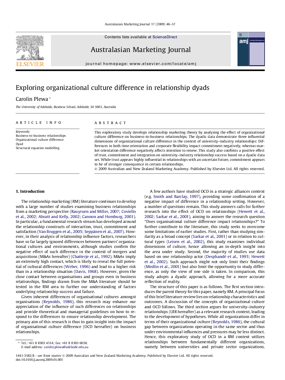 Exploring organizational culture difference in relationship dyads