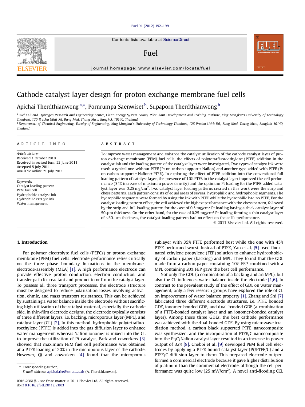 Cathode catalyst layer design for proton exchange membrane fuel cells