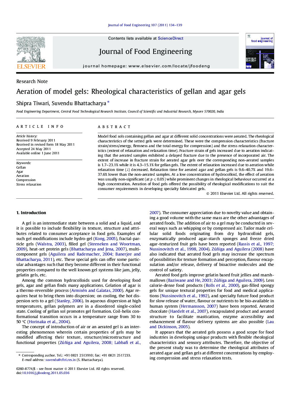 Aeration of model gels: Rheological characteristics of gellan and agar gels