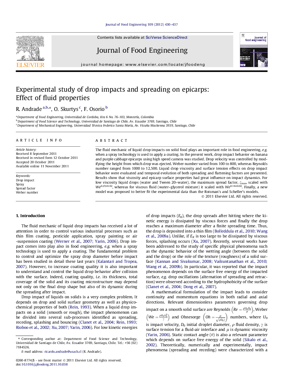 Experimental study of drop impacts and spreading on epicarps: Effect of fluid properties