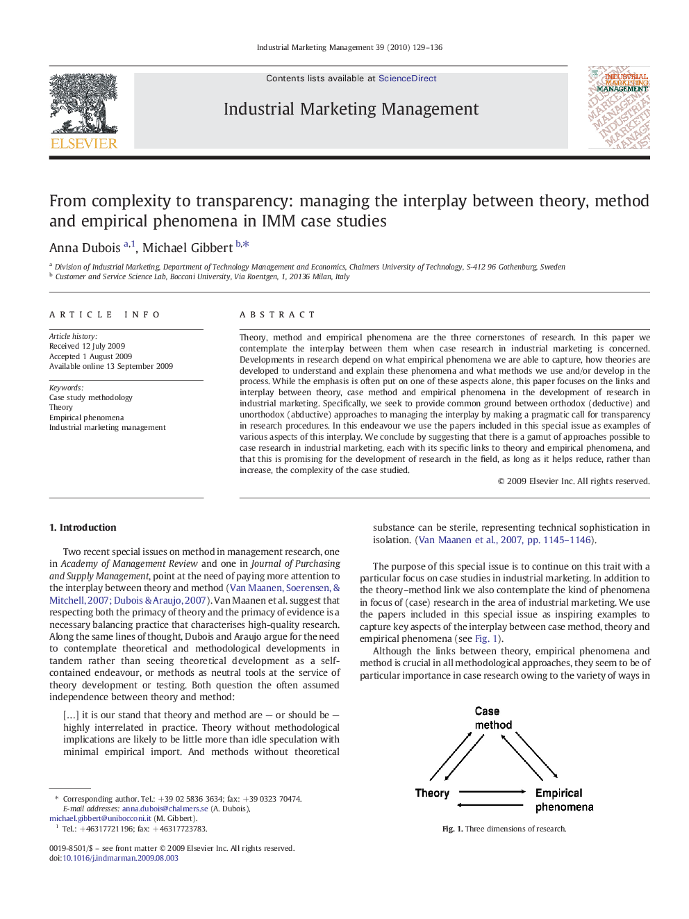 From complexity to transparency: managing the interplay between theory, method and empirical phenomena in IMM case studies