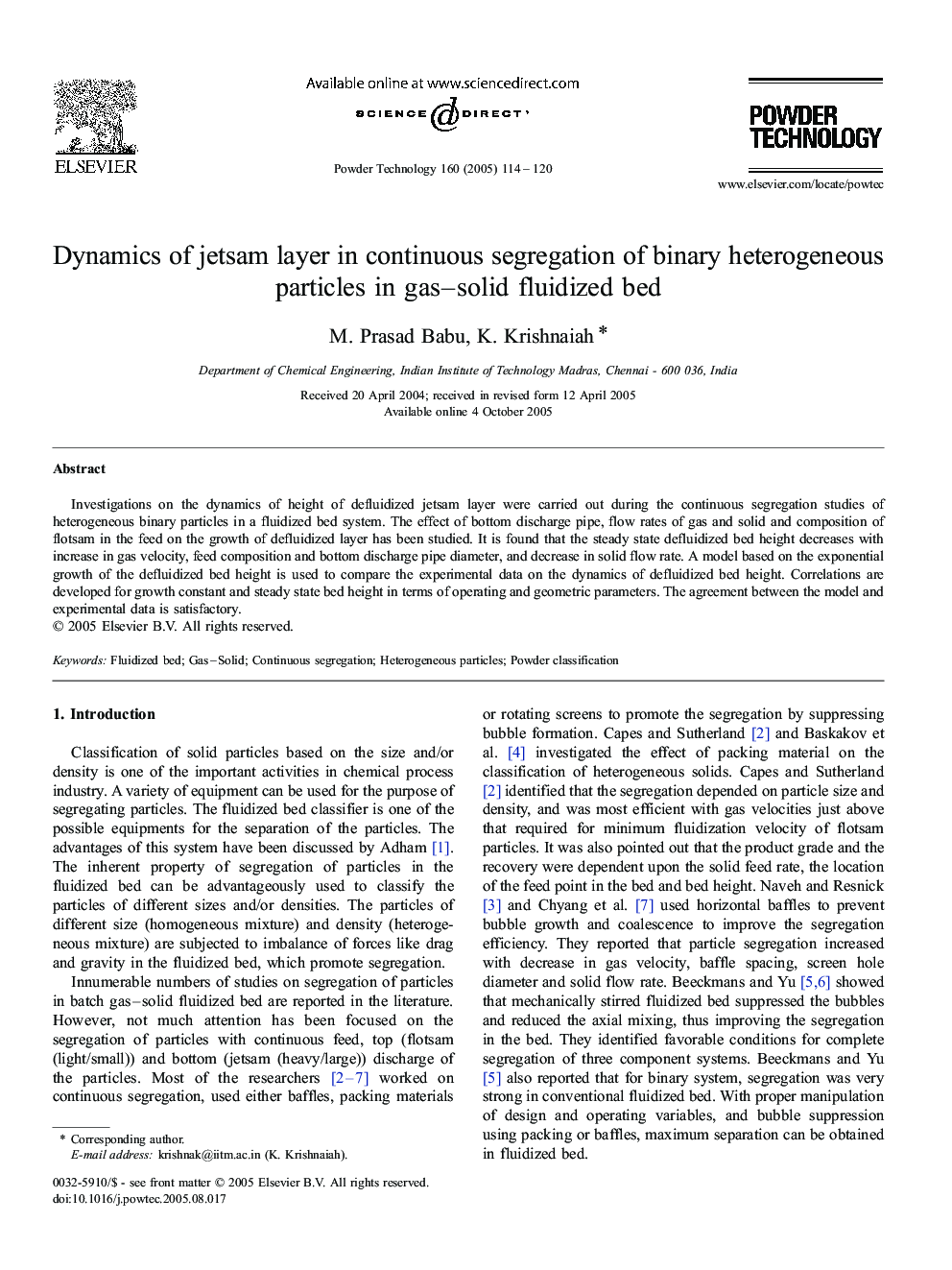 Dynamics of jetsam layer in continuous segregation of binary heterogeneous particles in gas-solid fluidized bed