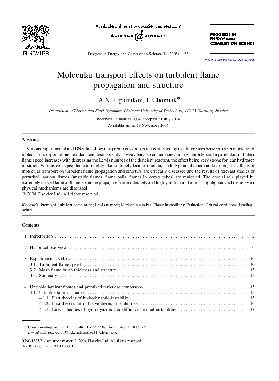 Molecular transport effects on turbulent flame propagation and structure