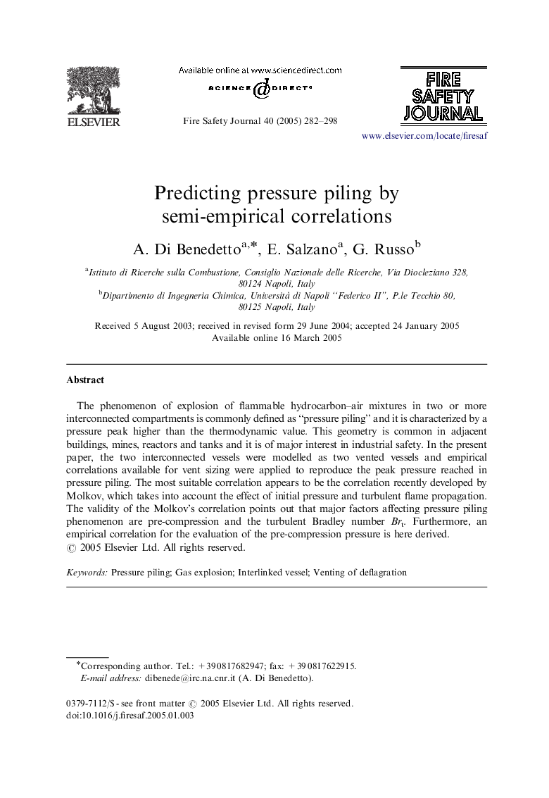 Predicting pressure piling by semi-empirical correlations