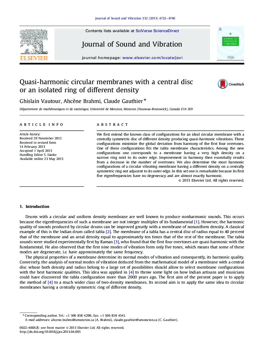 Quasi-harmonic circular membranes with a central disc or an isolated ring of different density