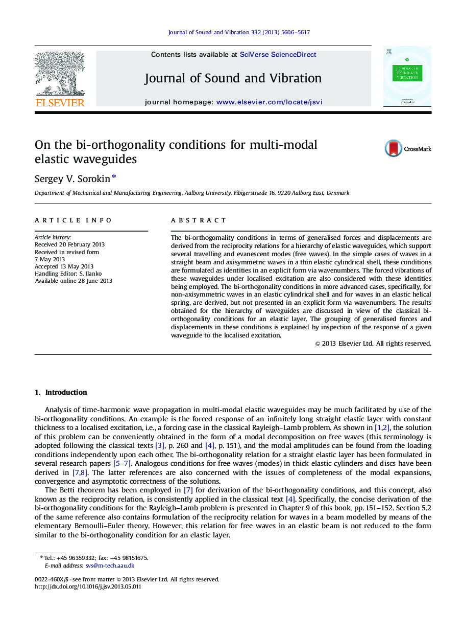 On the bi-orthogonality conditions for multi-modal elastic waveguides