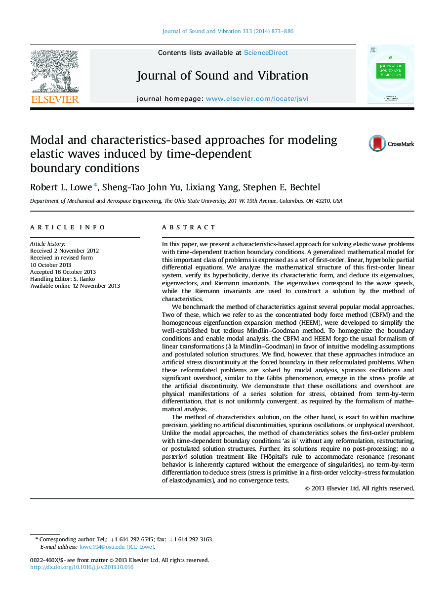 Modal and characteristics-based approaches for modeling elastic waves induced by time-dependent boundary conditions