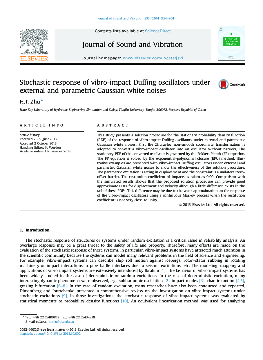 Stochastic response of vibro-impact Duffing oscillators under external and parametric Gaussian white noises