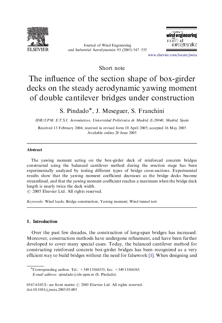 The influence of the section shape of box-girder decks on the steady aerodynamic yawing moment of double cantilever bridges under construction