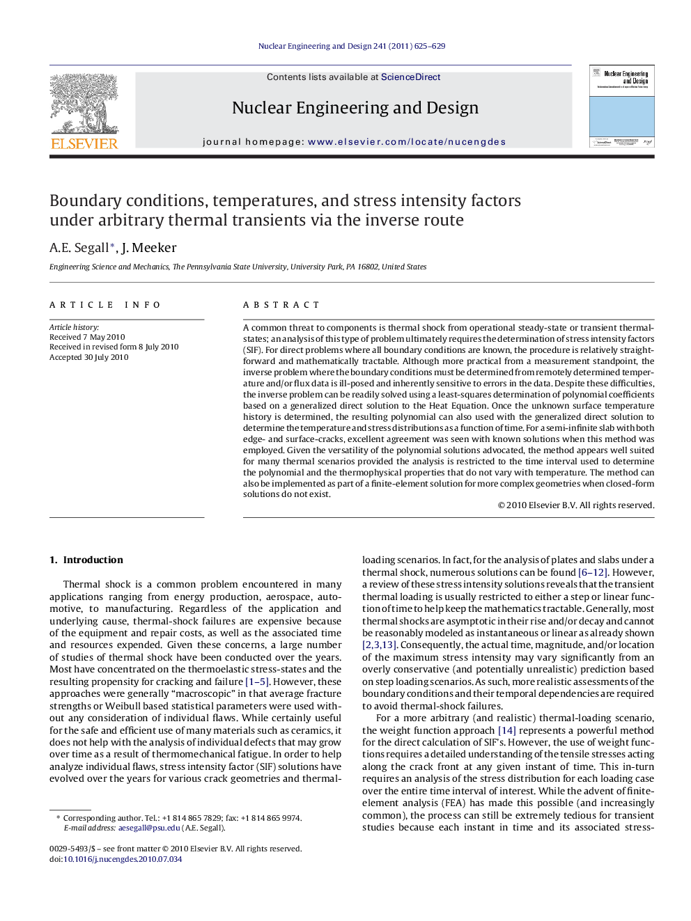 Boundary conditions, temperatures, and stress intensity factors under arbitrary thermal transients via the inverse route