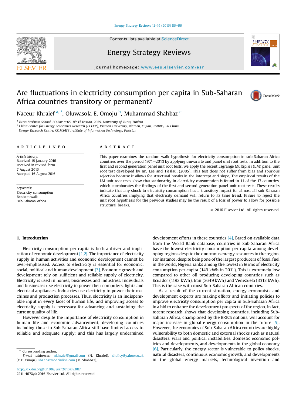 Are fluctuations in electricity consumption per capita in Sub-Saharan Africa countries transitory or permanent?