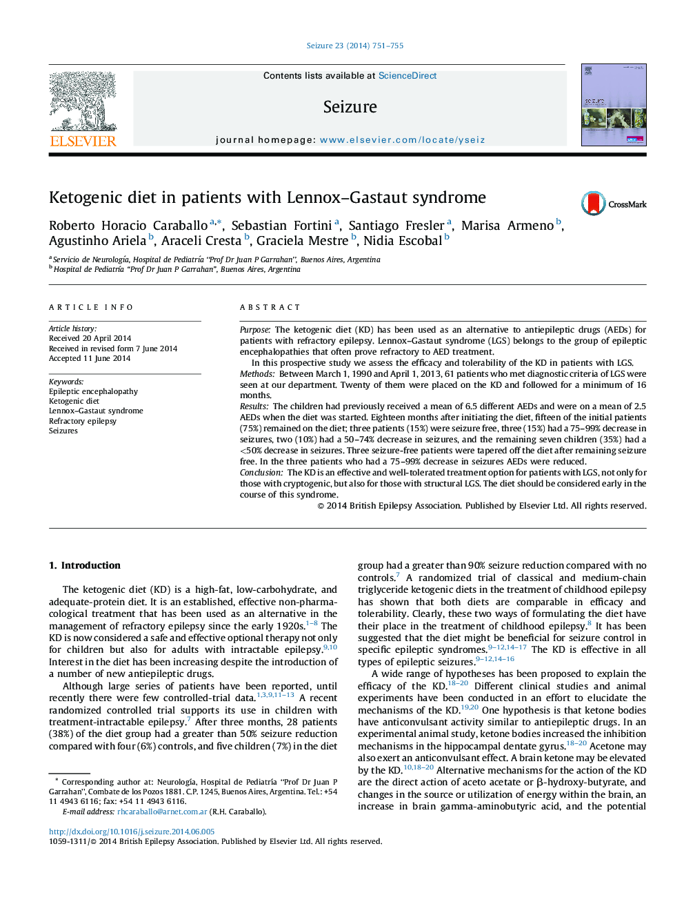 Ketogenic diet in patients with Lennox-Gastaut syndrome