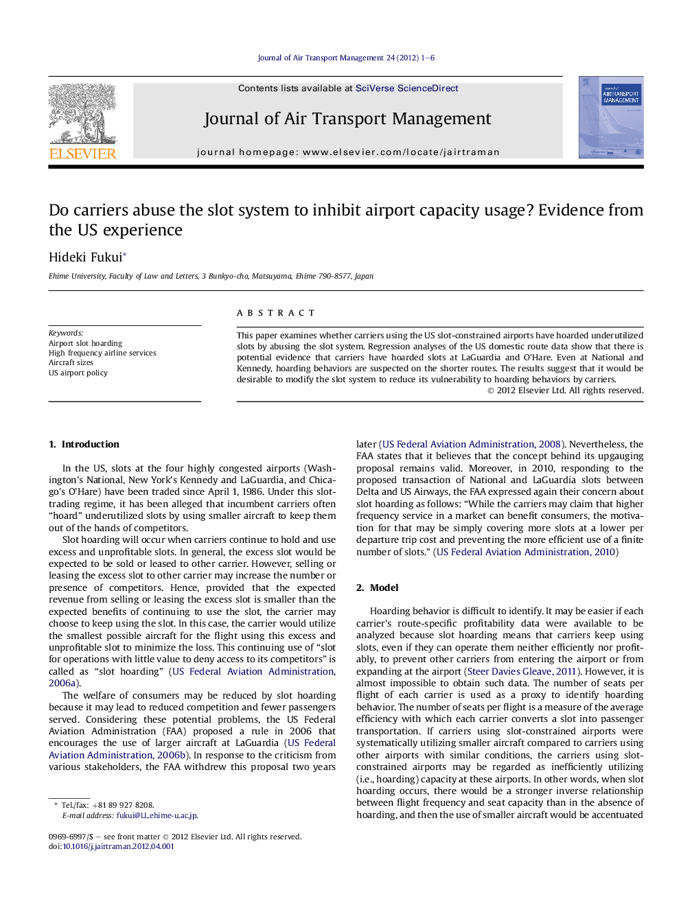 Do carriers abuse the slot system to inhibit airport capacity usage? Evidence from the US experience