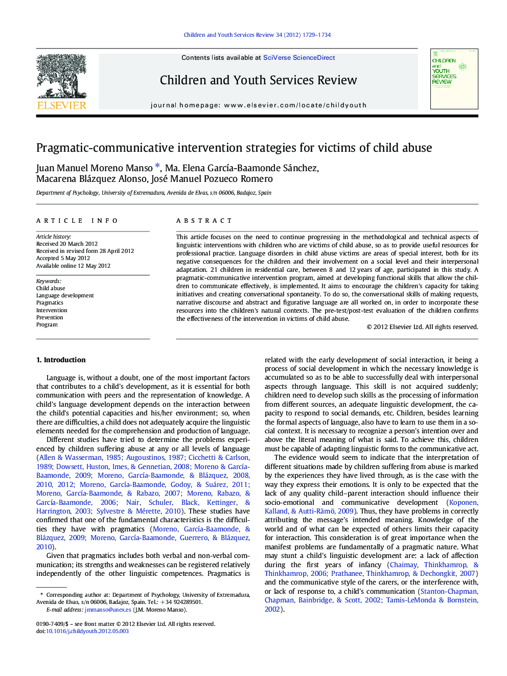 Pragmatic-communicative intervention strategies for victims of child abuse