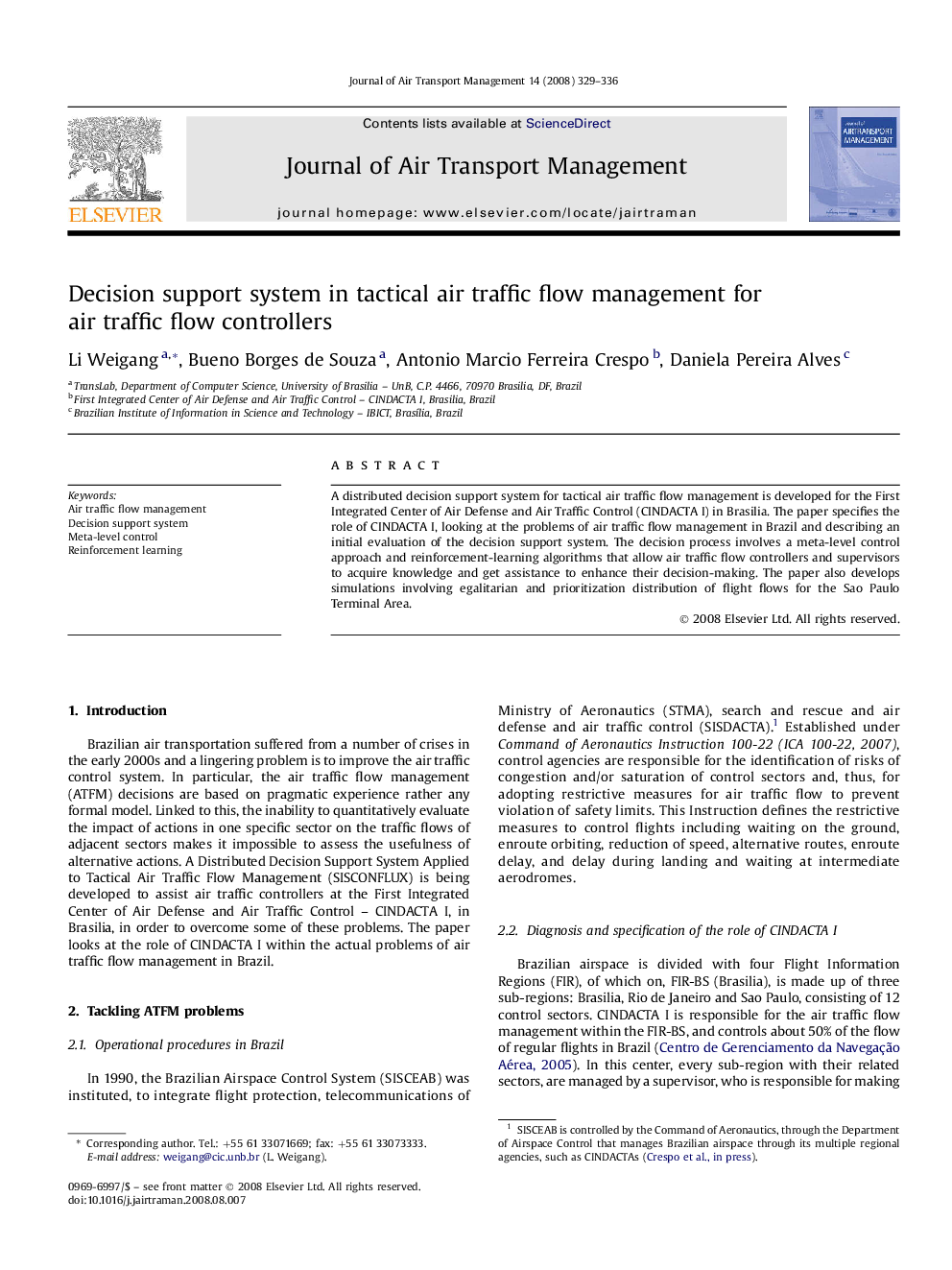 Decision support system in tactical air traffic flow management for air traffic flow controllers