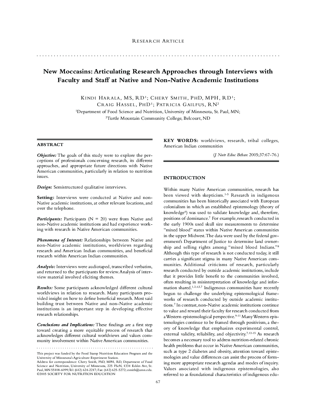 New Moccasins: Articulating Research Approaches through Interviews with Faculty and Staff at Native and Non-Native Academic Institutions