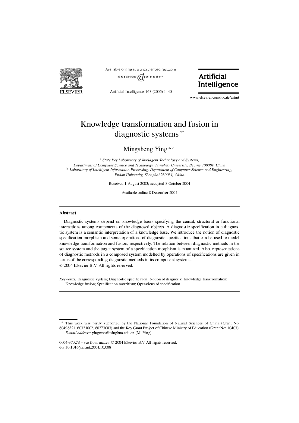 Knowledge transformation and fusion in diagnostic systems