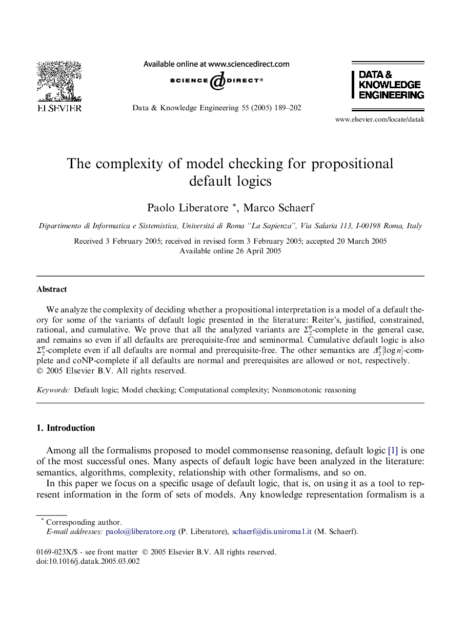 The complexity of model checking for propositional default logics