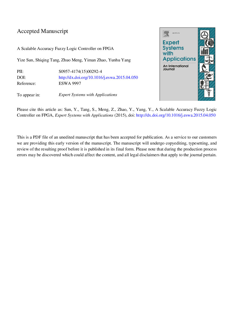 A scalable accuracy fuzzy logic controller on FPGA