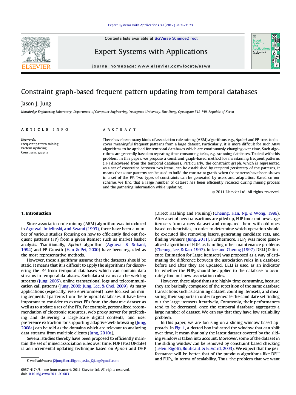 Constraint graph-based frequent pattern updating from temporal databases