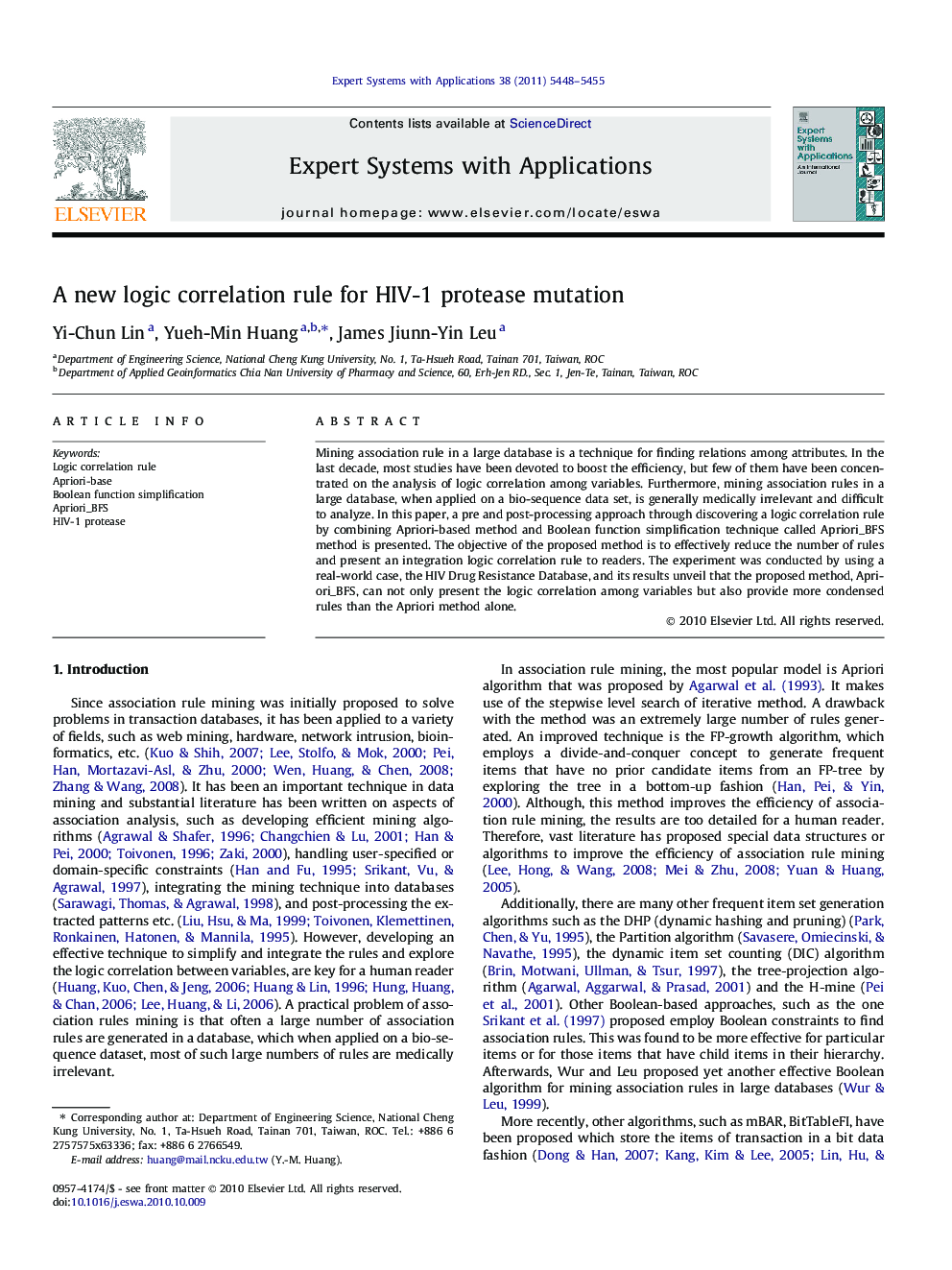 A new logic correlation rule for HIV-1 protease mutation