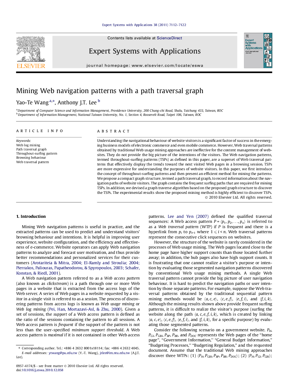 Mining Web navigation patterns with a path traversal graph
