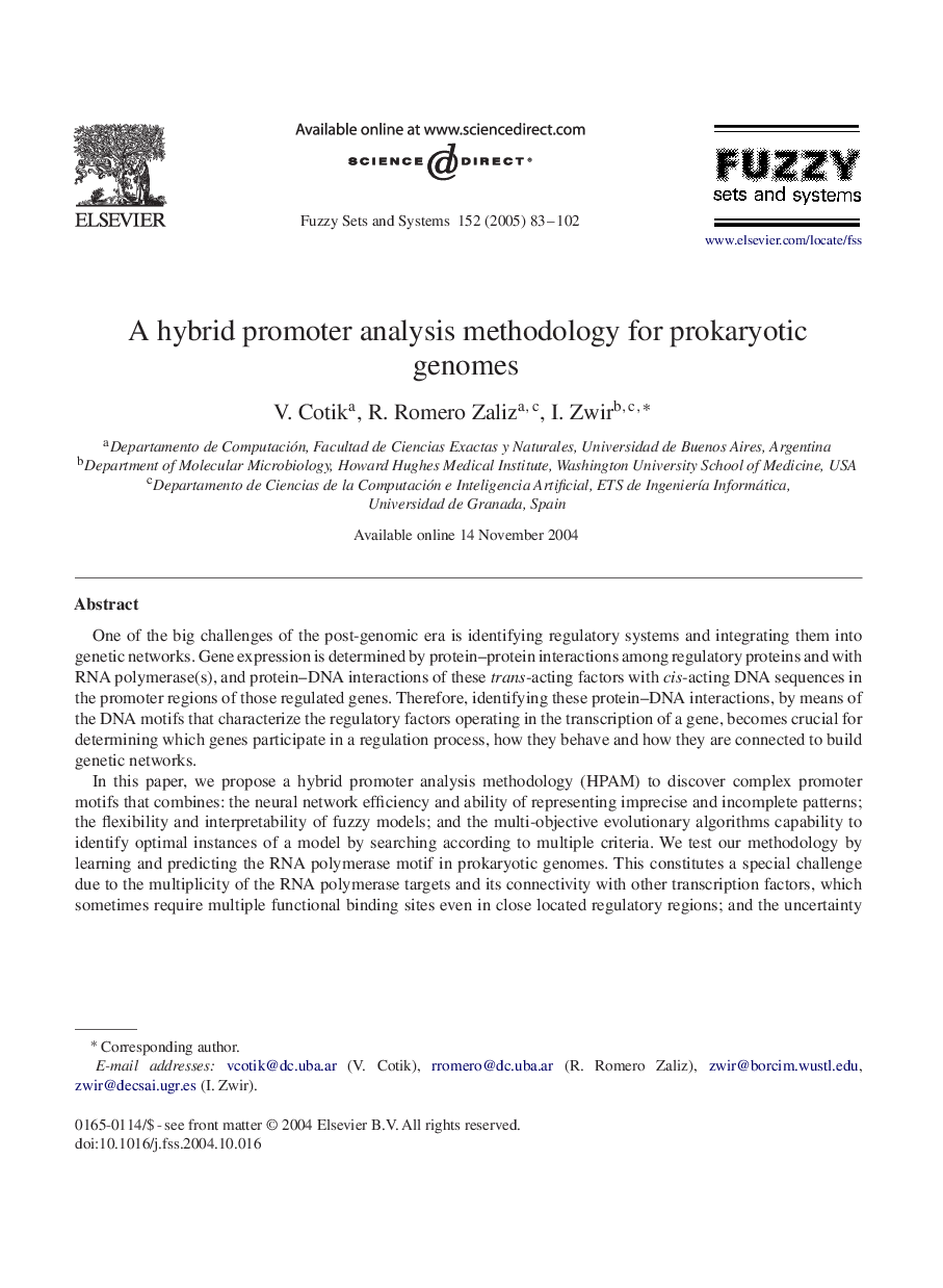 A hybrid promoter analysis methodology for prokaryotic genomes