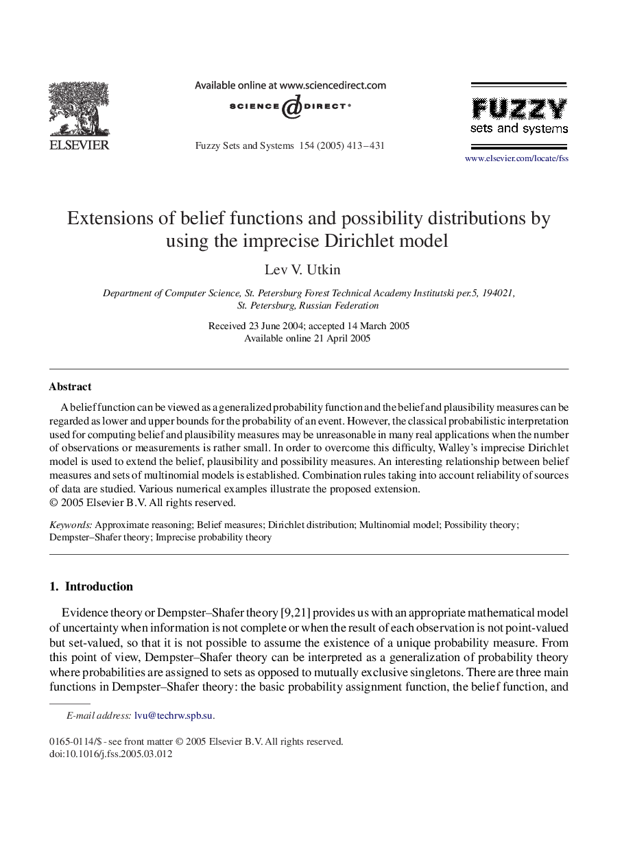 Extensions of belief functions and possibility distributions by using the imprecise Dirichlet model