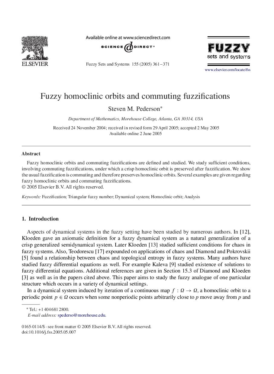 Fuzzy homoclinic orbits and commuting fuzzifications