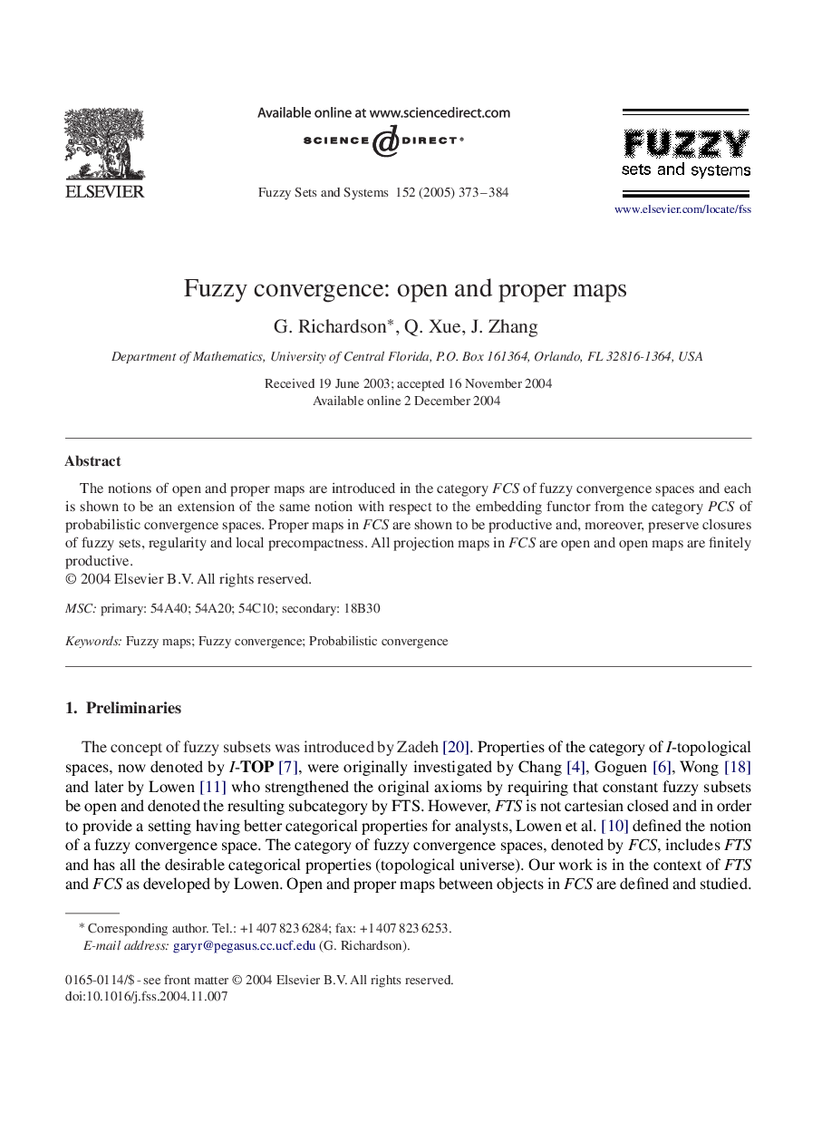 Fuzzy convergence: open and proper maps