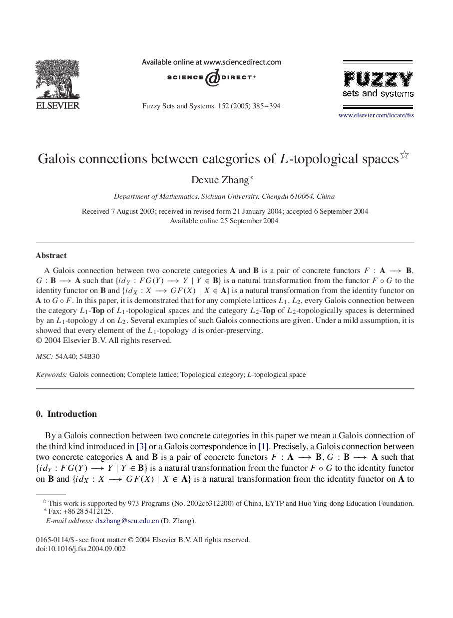 Galois connections between categories of L-topological spaces