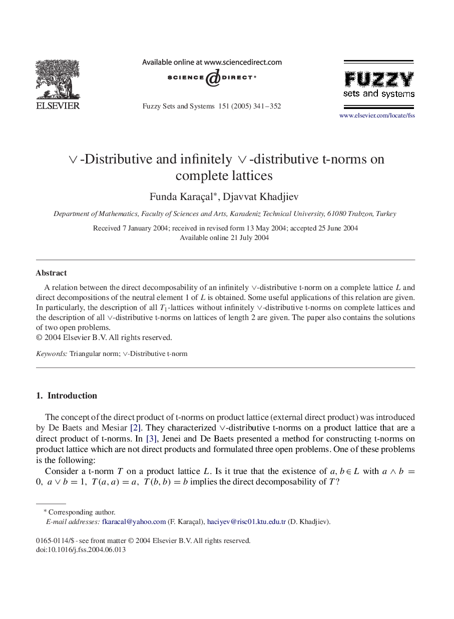 â¨-Distributive and infinitely â¨-distributive t-norms on complete lattices