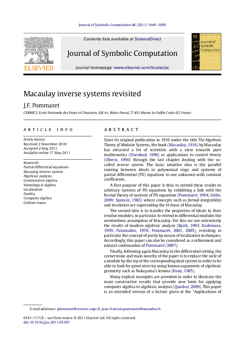 Macaulay inverse systems revisited