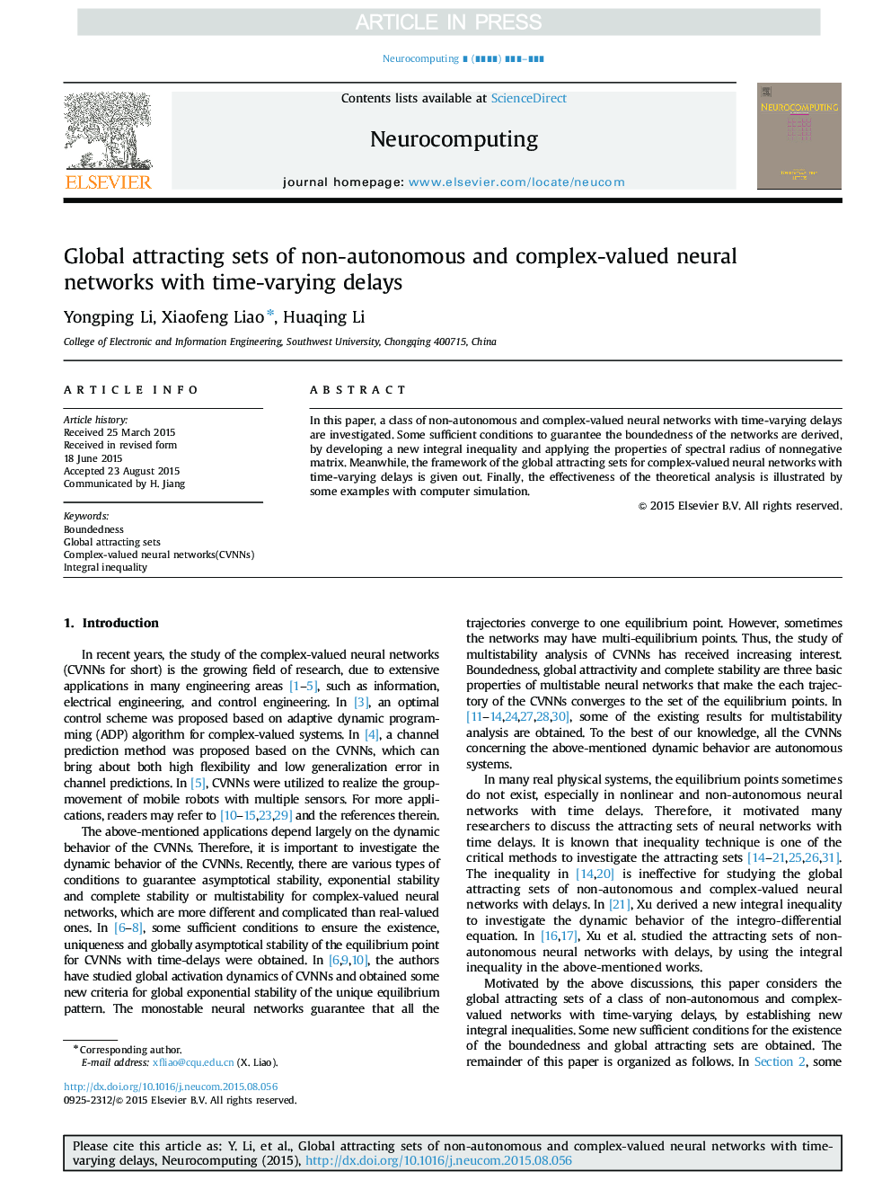 Global attracting sets of non-autonomous and complex-valued neural networks with time-varying delays