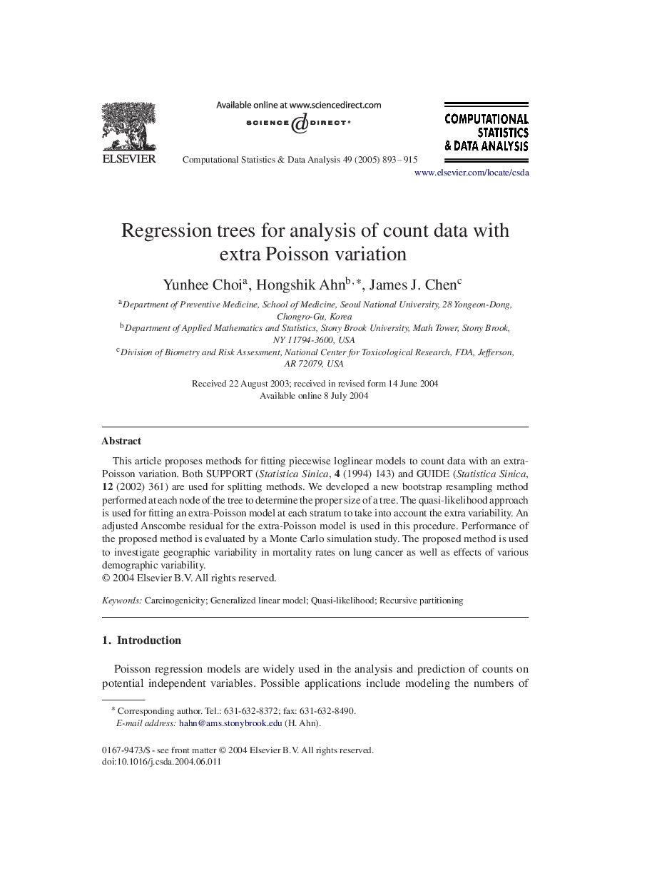 Regression trees for analysis of count data with extra Poisson variation