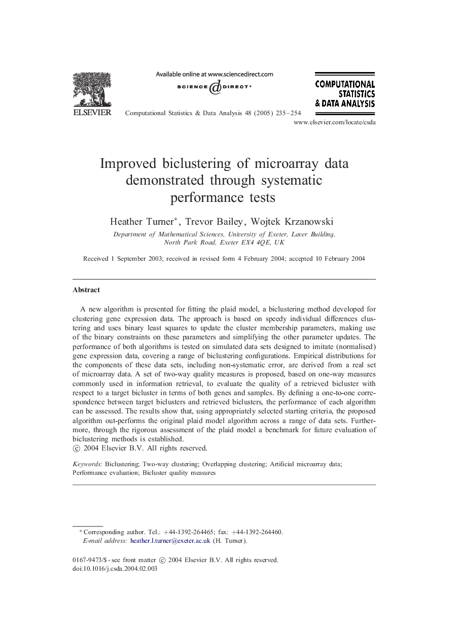 Improved biclustering of microarray data demonstrated through systematic performance tests