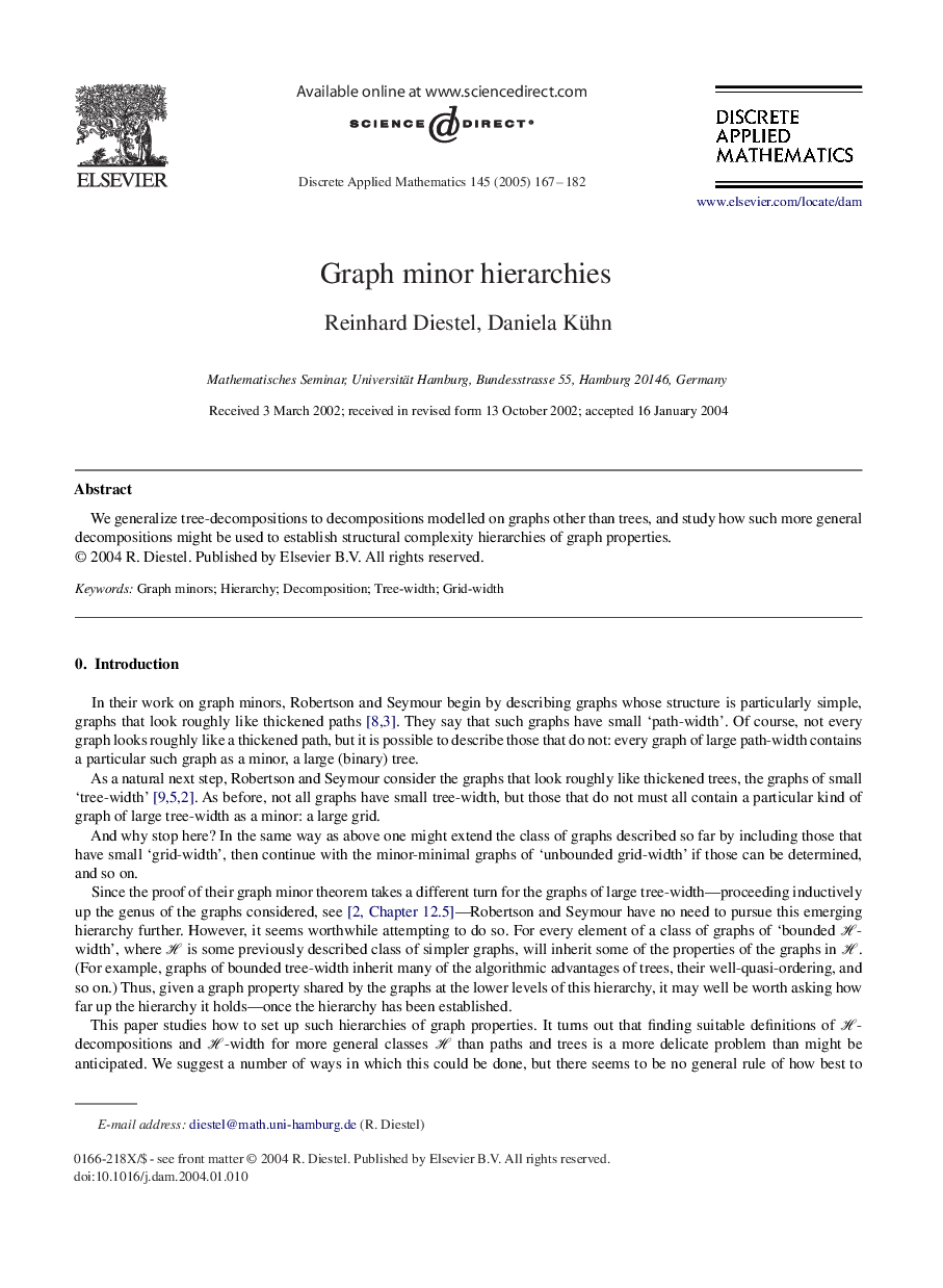 Graph minor hierarchies