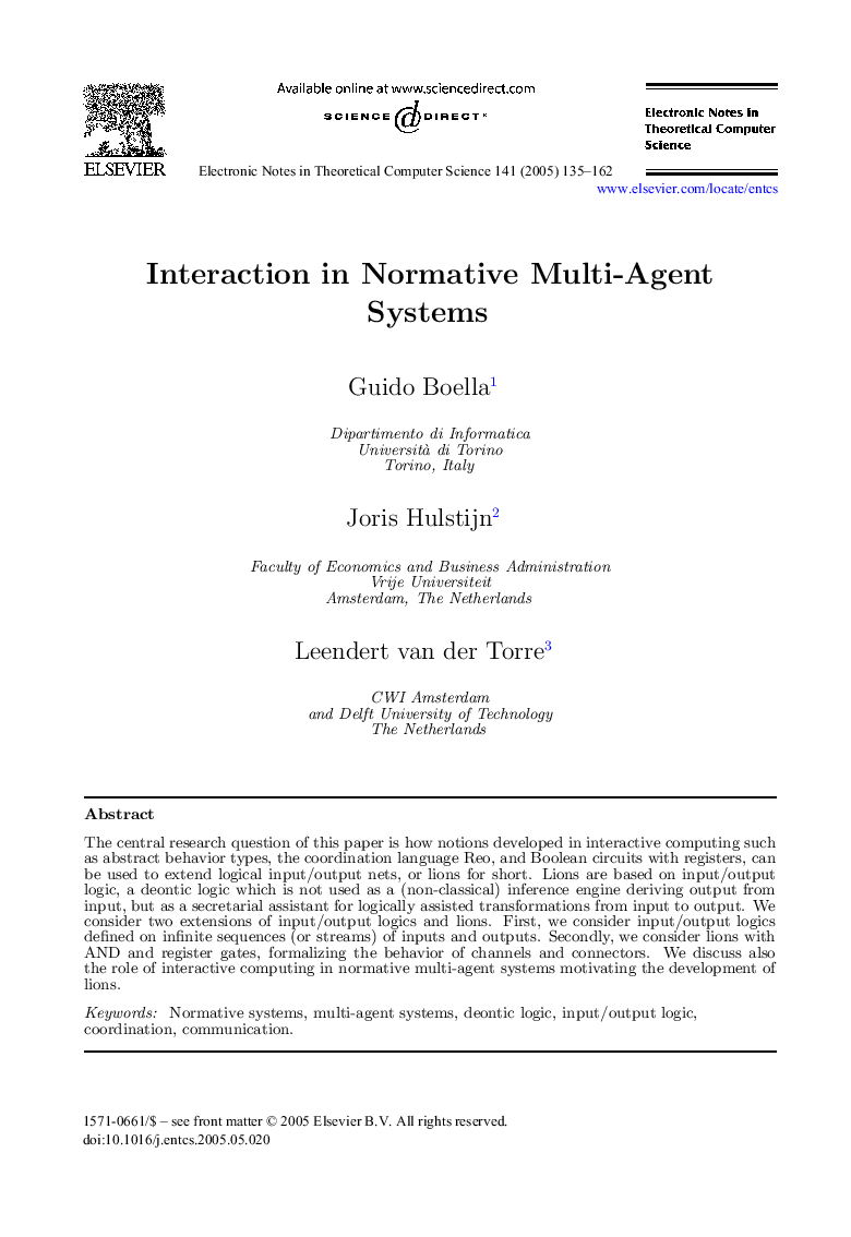 Interaction in Normative Multi-Agent Systems