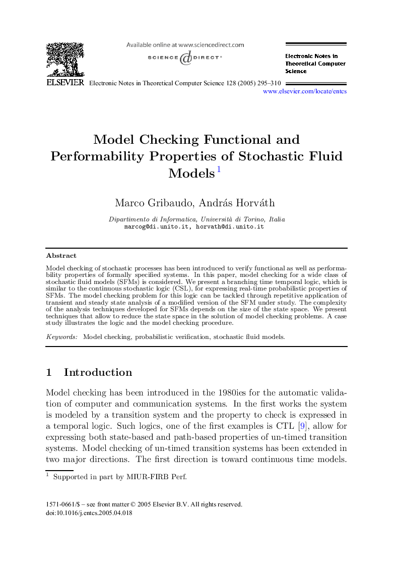 Model Checking Functional and Performability Properties of Stochastic Fluid Models