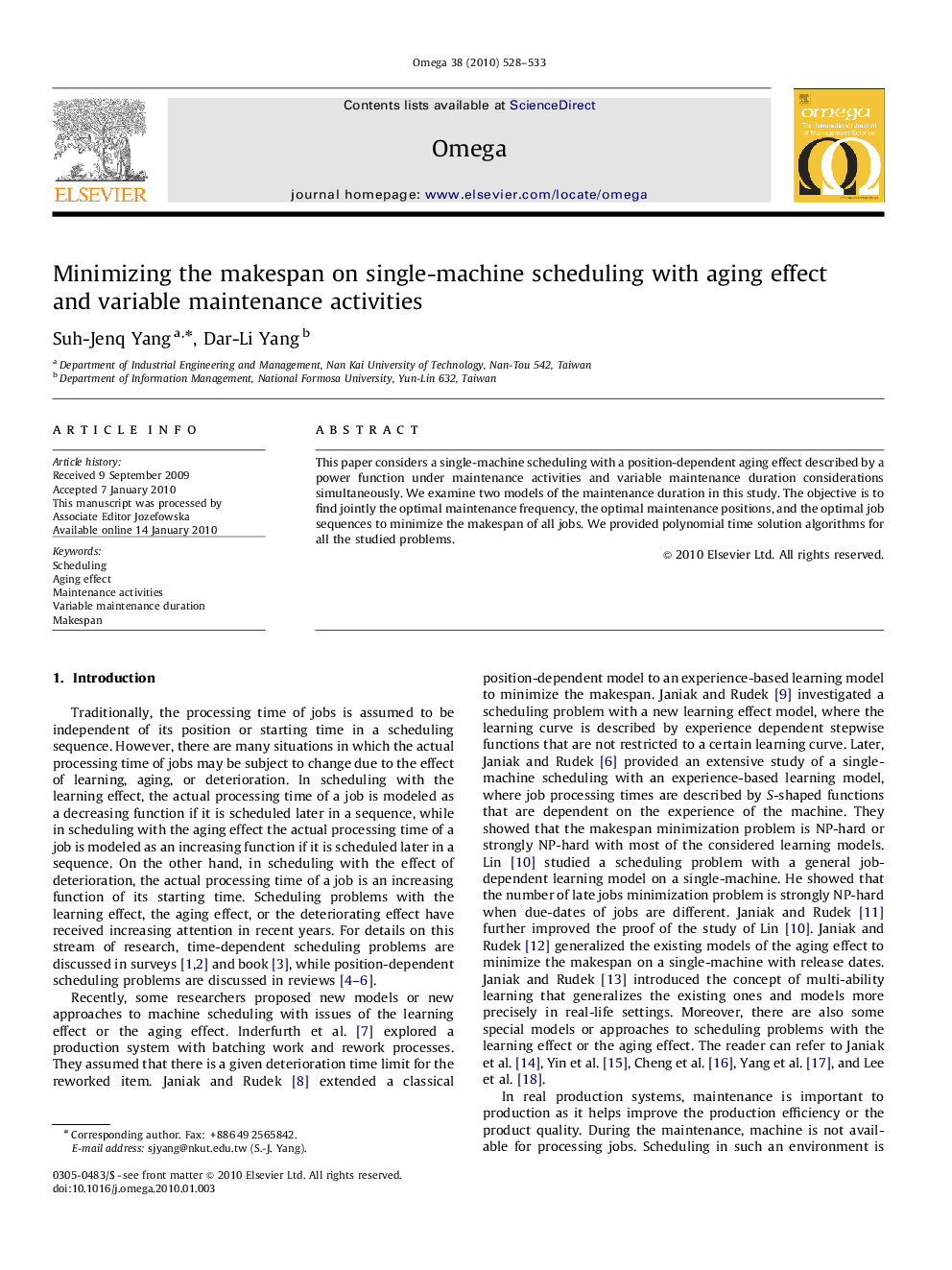 Minimizing the makespan on single-machine scheduling with aging effect and variable maintenance activities