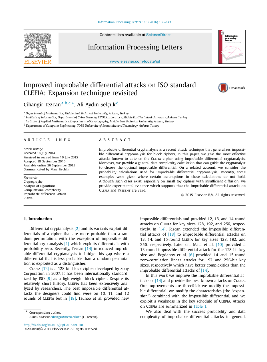 Improved improbable differential attacks on ISO standard CLEFIA: Expansion technique revisited