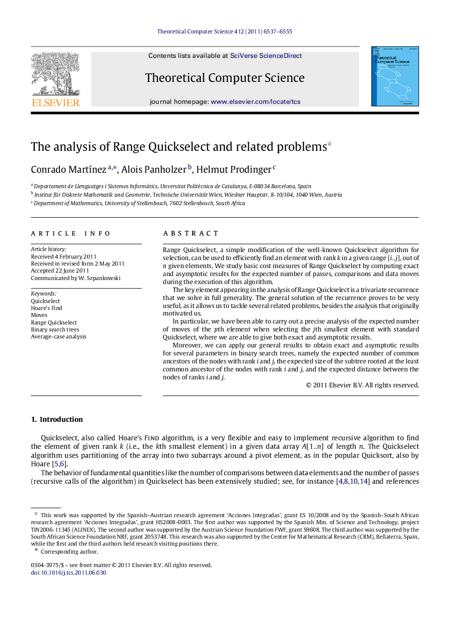 The analysis of Range Quickselect and related problems