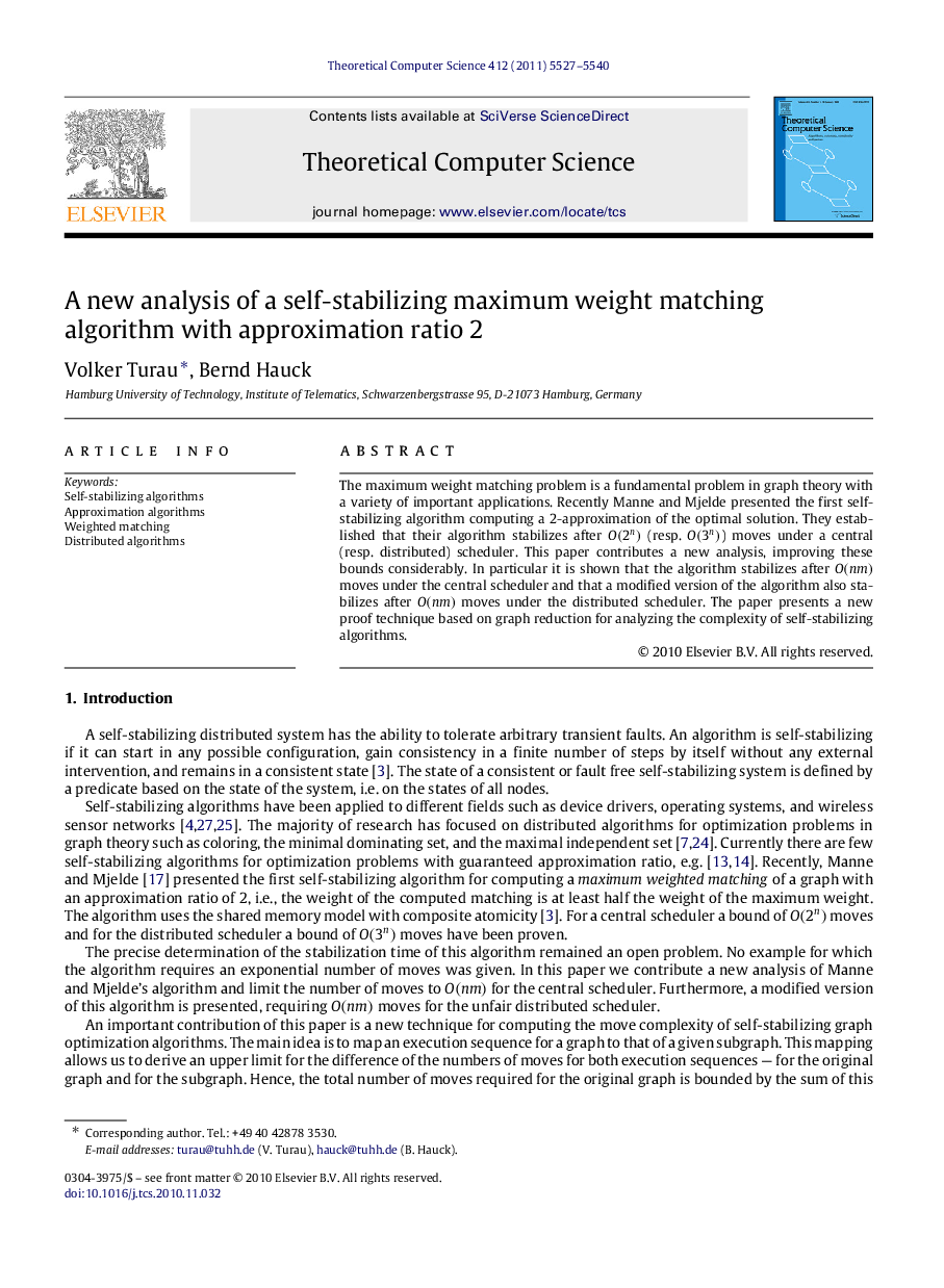 A new analysis of a self-stabilizing maximum weight matching algorithm with approximation ratio 2